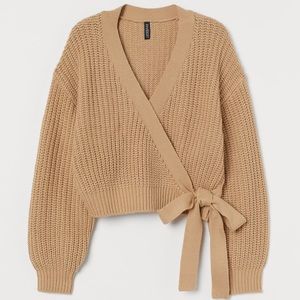 NWOT knit wrapover sweater
